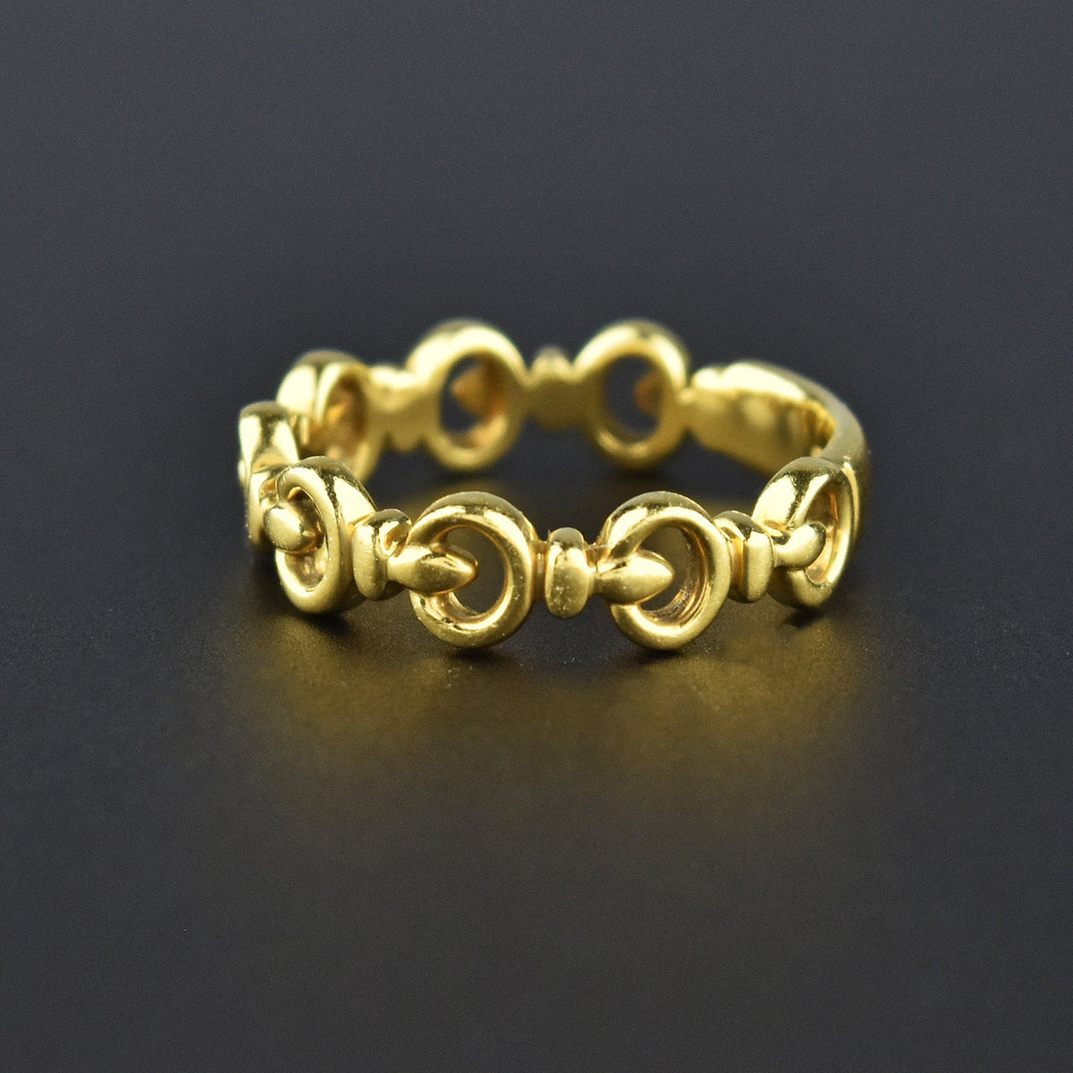 Unlock Your potential Unlock Your Potential Solid 18K Gold Horse Snaffle  Bit Band Ring Boylerpf